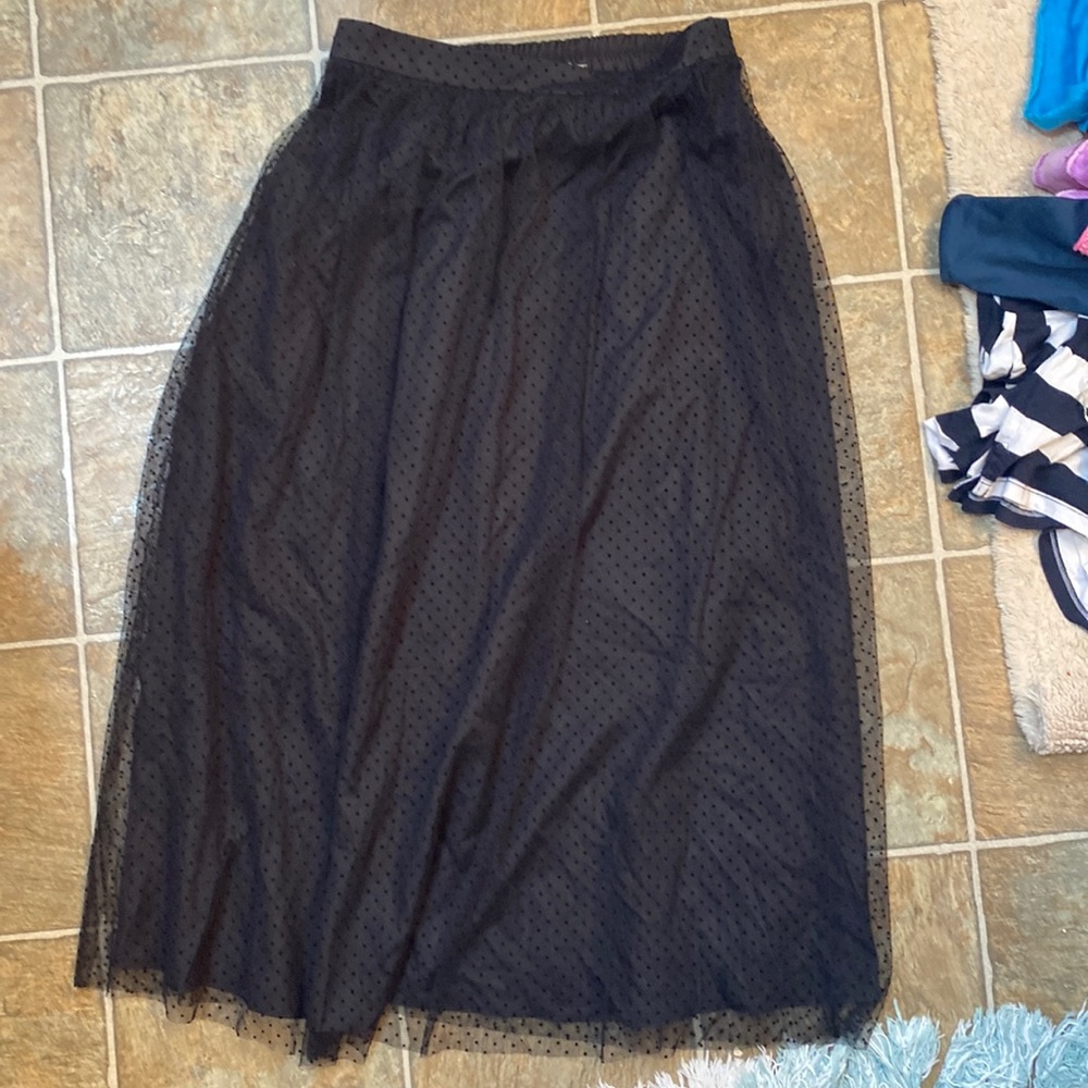 Jcrew dot mesh skirt